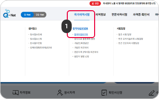 미로그인 확인방법 1단계 상단의 [국가자격시험] > [합격자/답안발표] > 해당 화면으로 이동합니다.